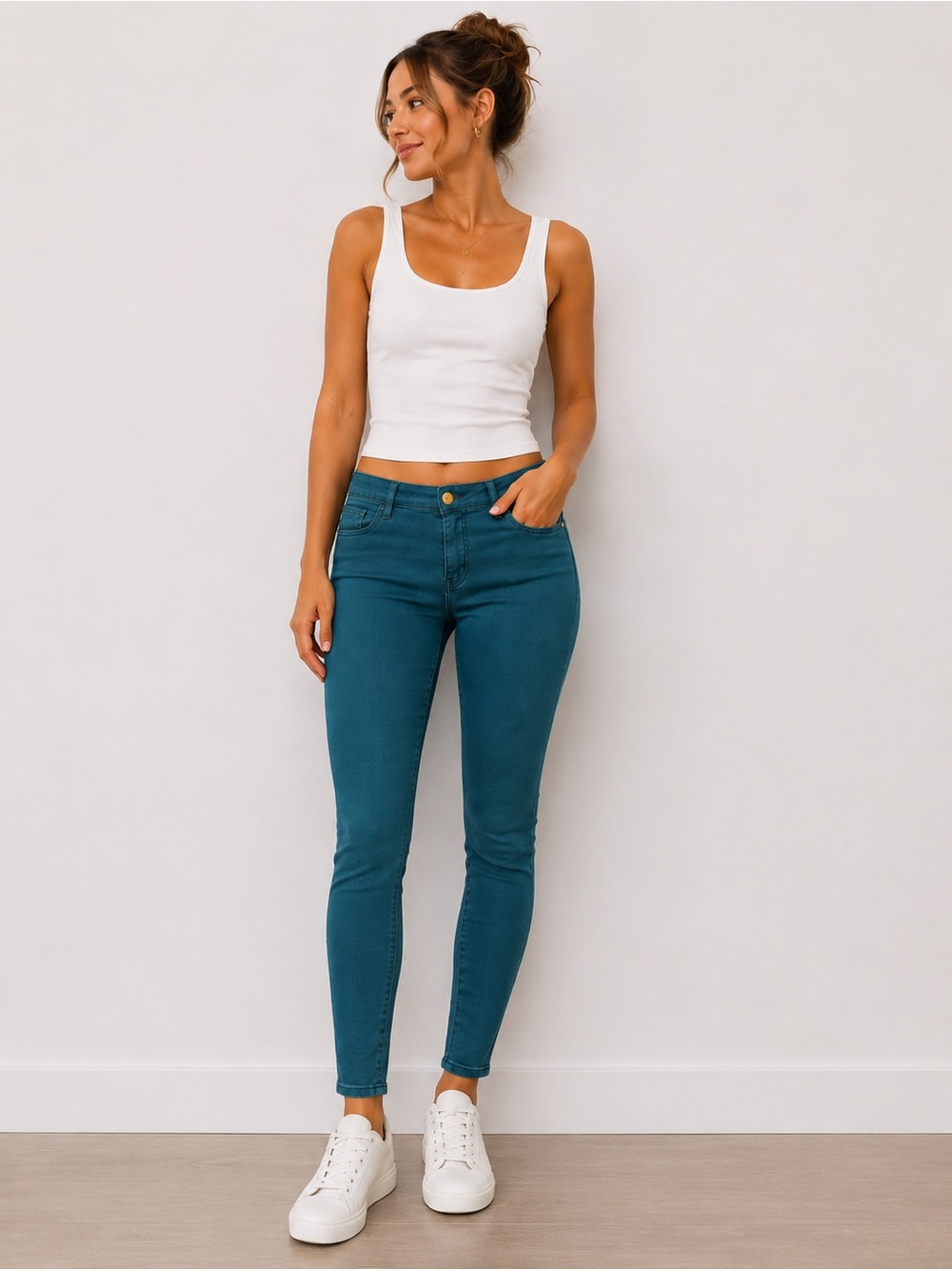American Eagle Outfitters Teal Blue Sky High Jeggings